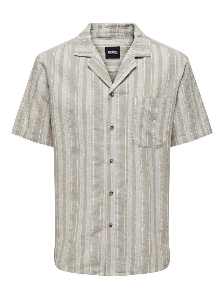 Only & Sones Eye - Kortærmet stribet skjorte i relaxed fit - HUSET Men & Women