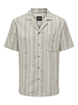 Only & Sones Eye - Kortærmet stribet skjorte i relaxed fit - HUSET Men & Women