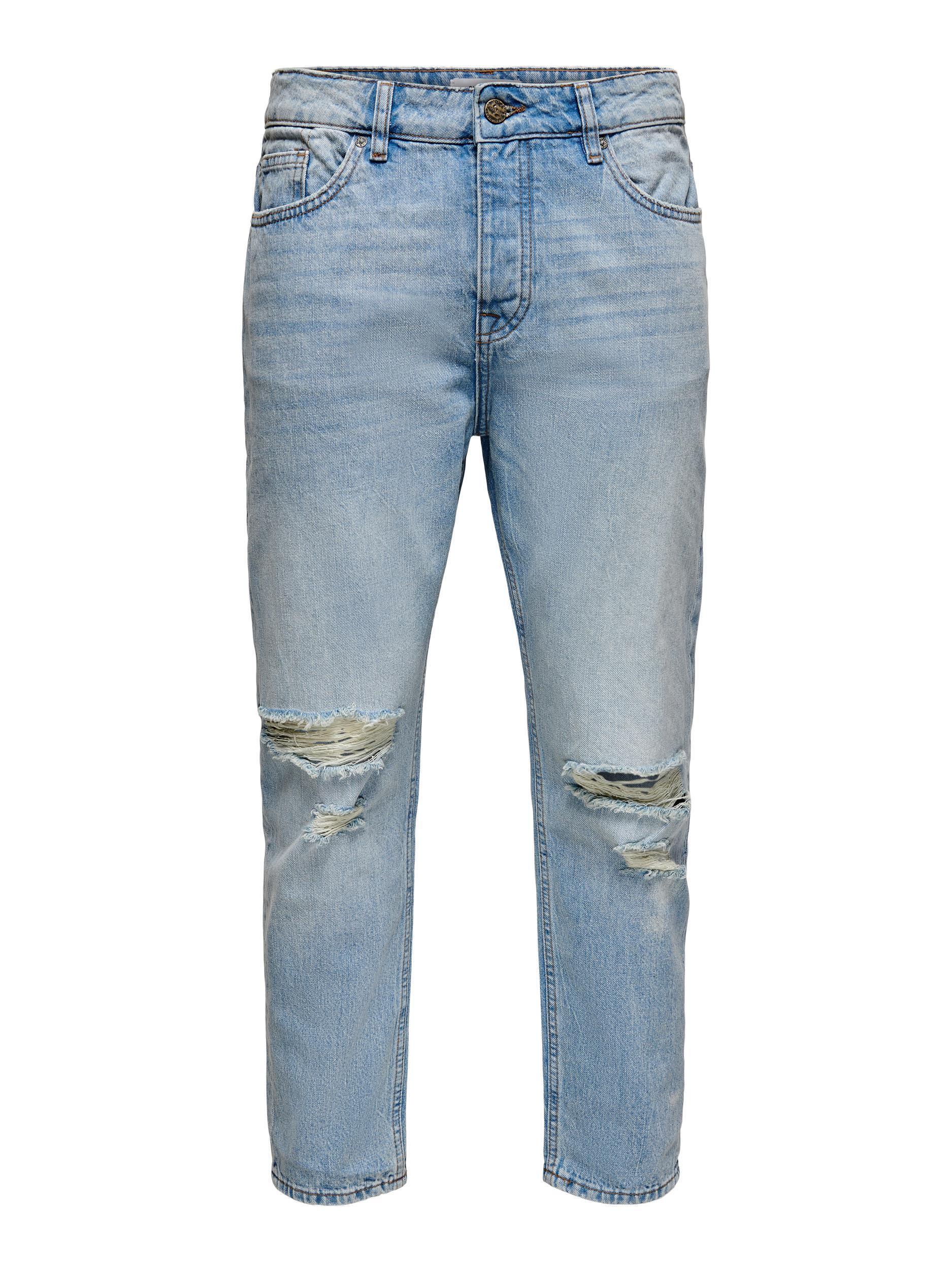 Only & Sons Avi - Beam tapered crop jeans - HUSET Men & Women