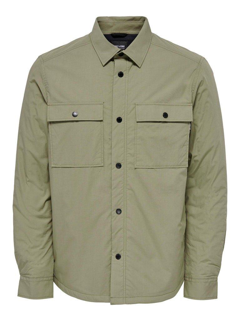 Only and Sons Brick - Poplin padded overshirt - HUSET Men & Women