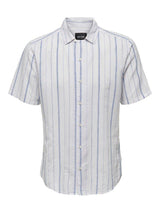 Only & Sons Caiden - Kortærmet stribet skjorte i slim fit - HUSET Men & Women