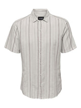 Only & Sons Caiden - Kortærmet stribet skjorte i slim fit - HUSET Men & Women