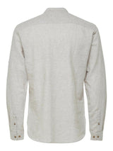 Only and Sons Caiden - Slimfit hørmix skjorte m. halfplacket - HUSET Men & Women