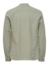 Only and Sons Caiden - Slimfit hørmix skjorte m. halfplacket - HUSET Men & Women