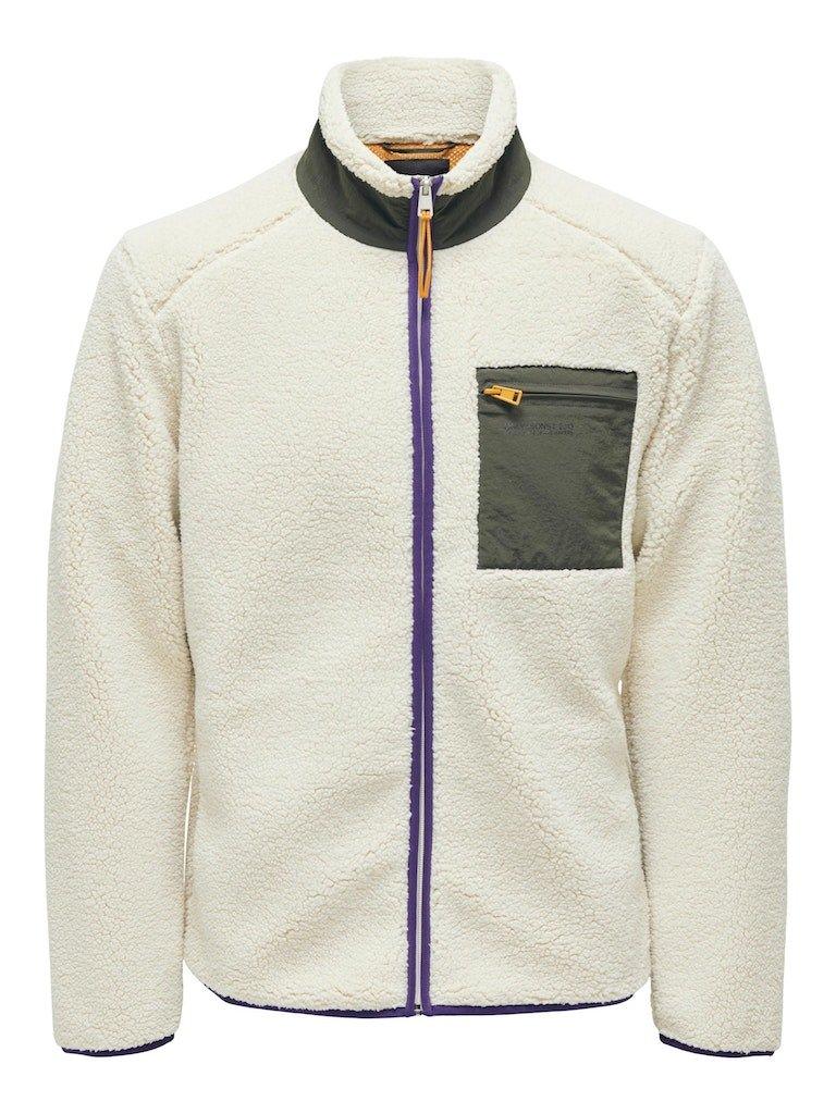 Only & Sons Dallas - Sherpa jakke fullzip med lomme - HUSET Men & Women