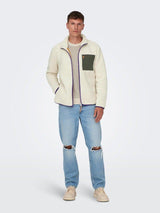 Only & Sons Dallas - Sherpa jakke fullzip med lomme - HUSET Men & Women