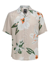 Only and Sons Dan - Kortærmet viskose skjorte m. print - HUSET Men & Women