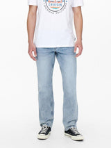 Only and Sons Edge 1416 - Lyseblå loose fit jeans - HUSET Men & Women
