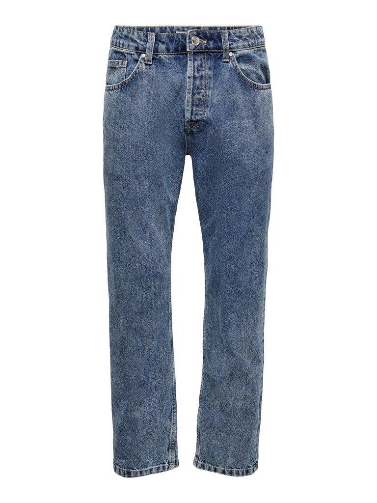 Only and Sons Edge - Blå Loosefit jeans - HUSET Men & Women