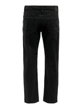 Only and Sons Edge - sorte straight fit jeans - HUSET Men & Women
