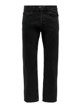 Only and Sons Edge - sorte straight fit jeans - HUSET Men & Women