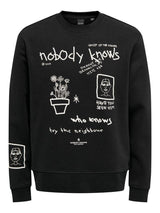 Only and Sons Fernando - Draw crew neck sweat - HUSET Men & Women