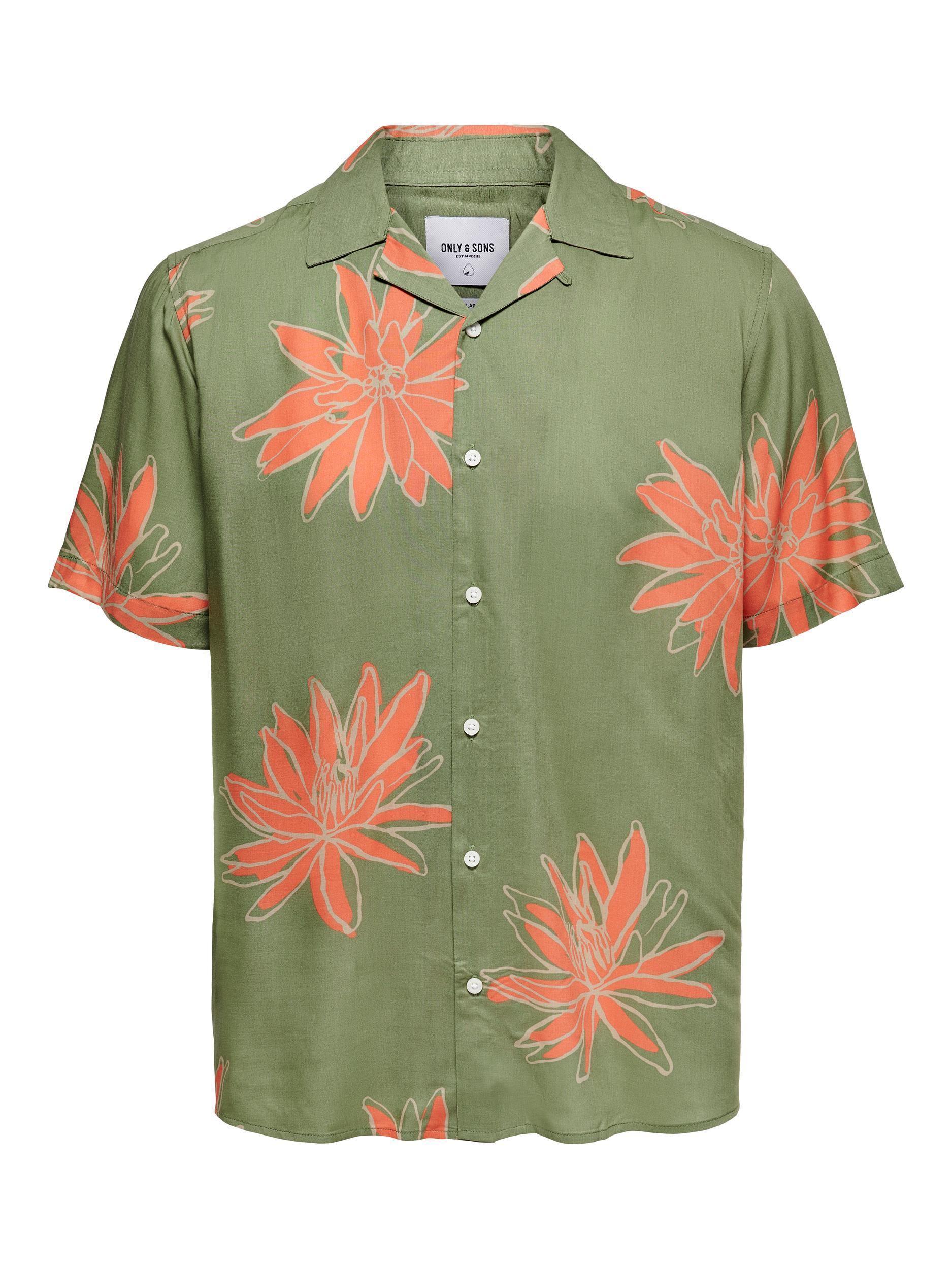 Only & Sons Kaj - Viskose kortærmet skjorte - HUSET Men & Women