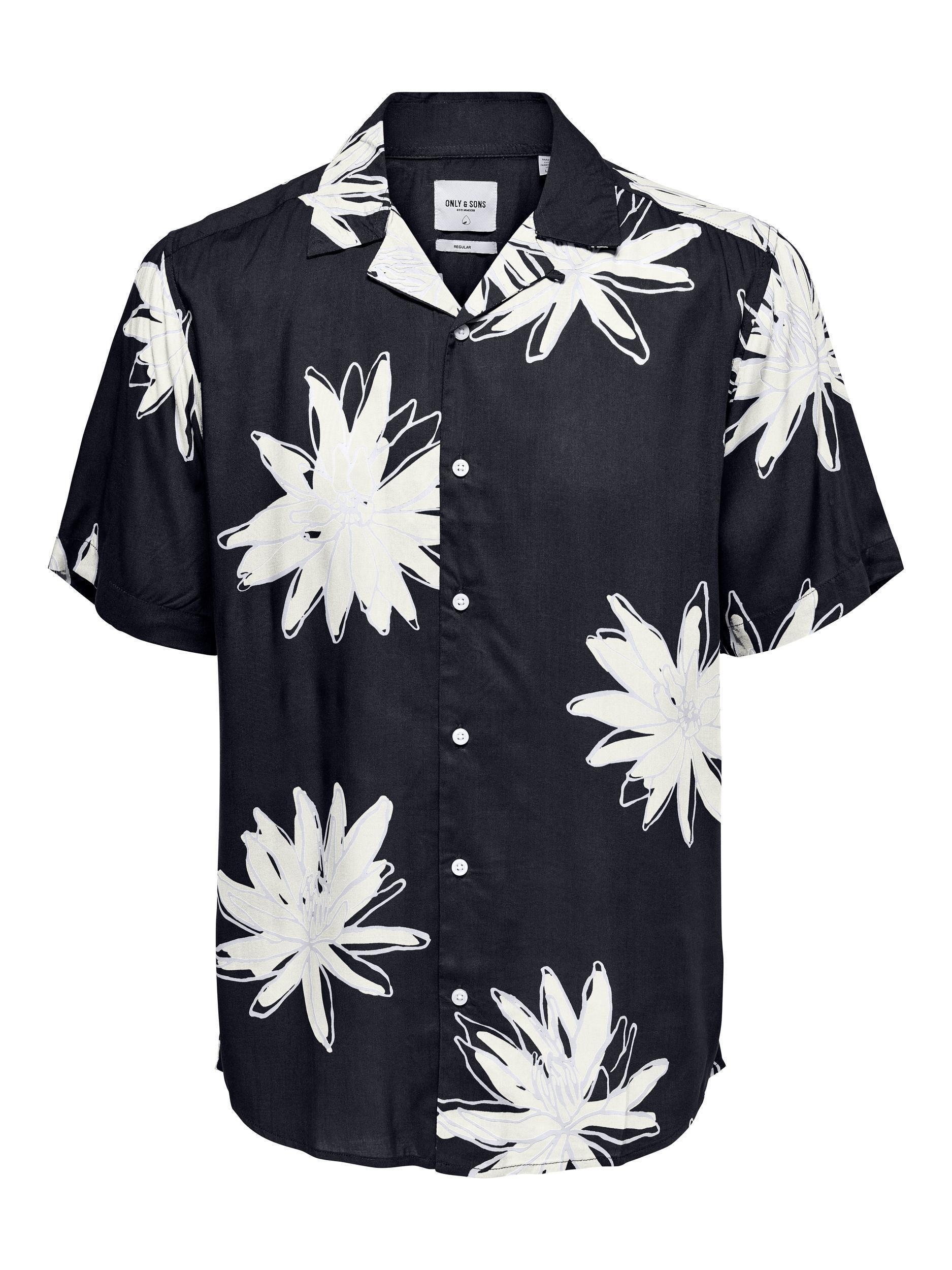 Only & Sons Kaj - Viskose kortærmet skjorte - HUSET Men & Women