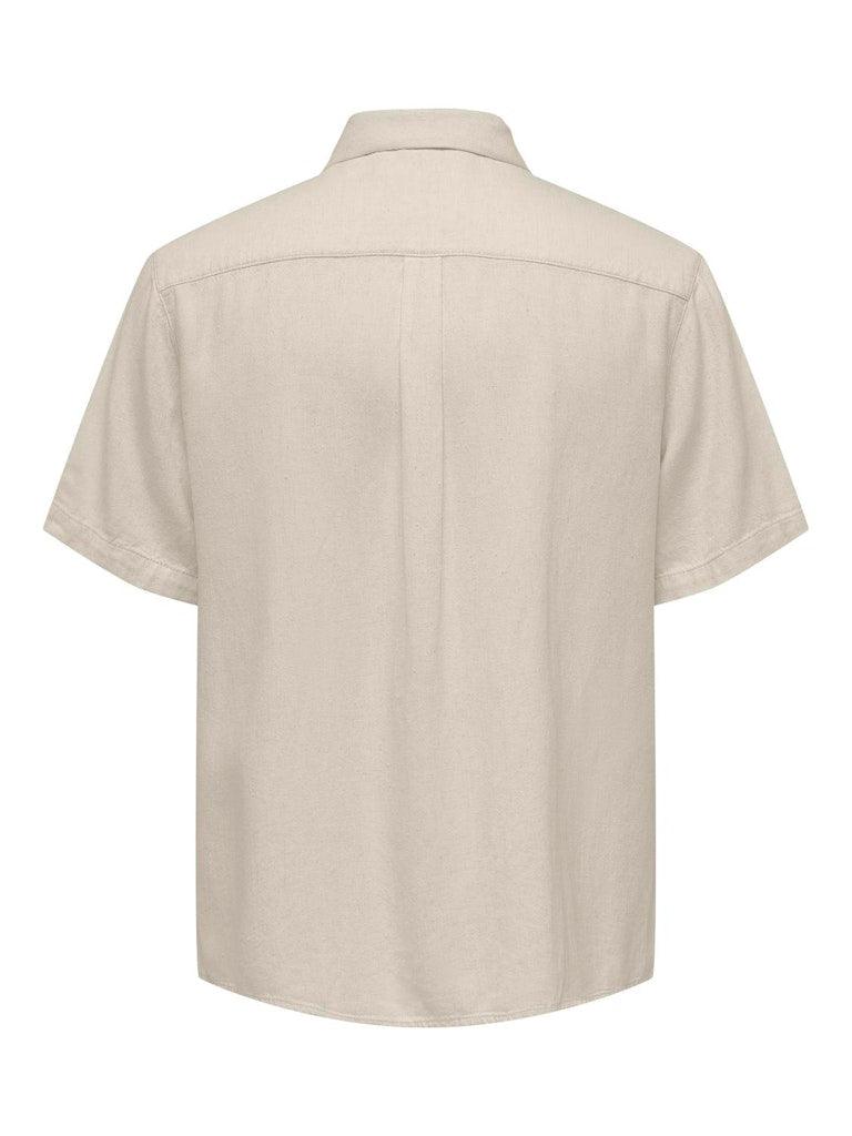 Only & Sons Kari - Kortærmet hørmix skjorte - HUSET Men & Women