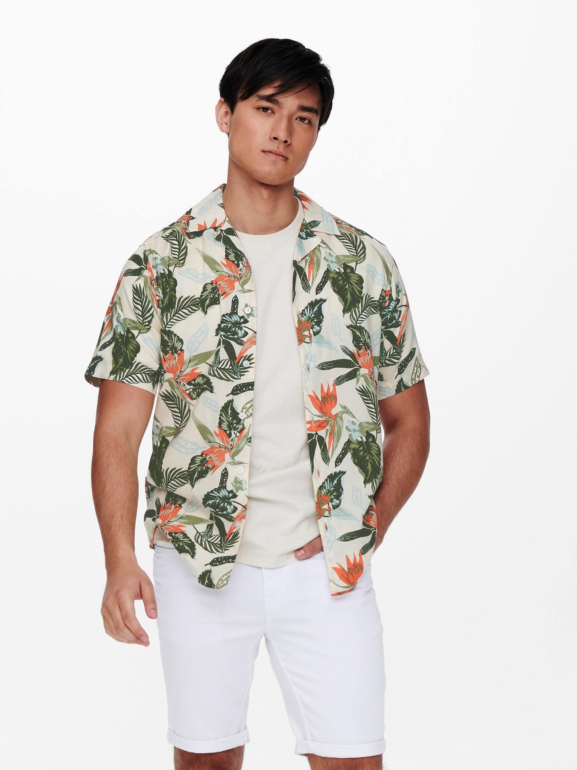 Only & Sons Klopp - Viskose kortærmet skjorte - HUSET Men & Women