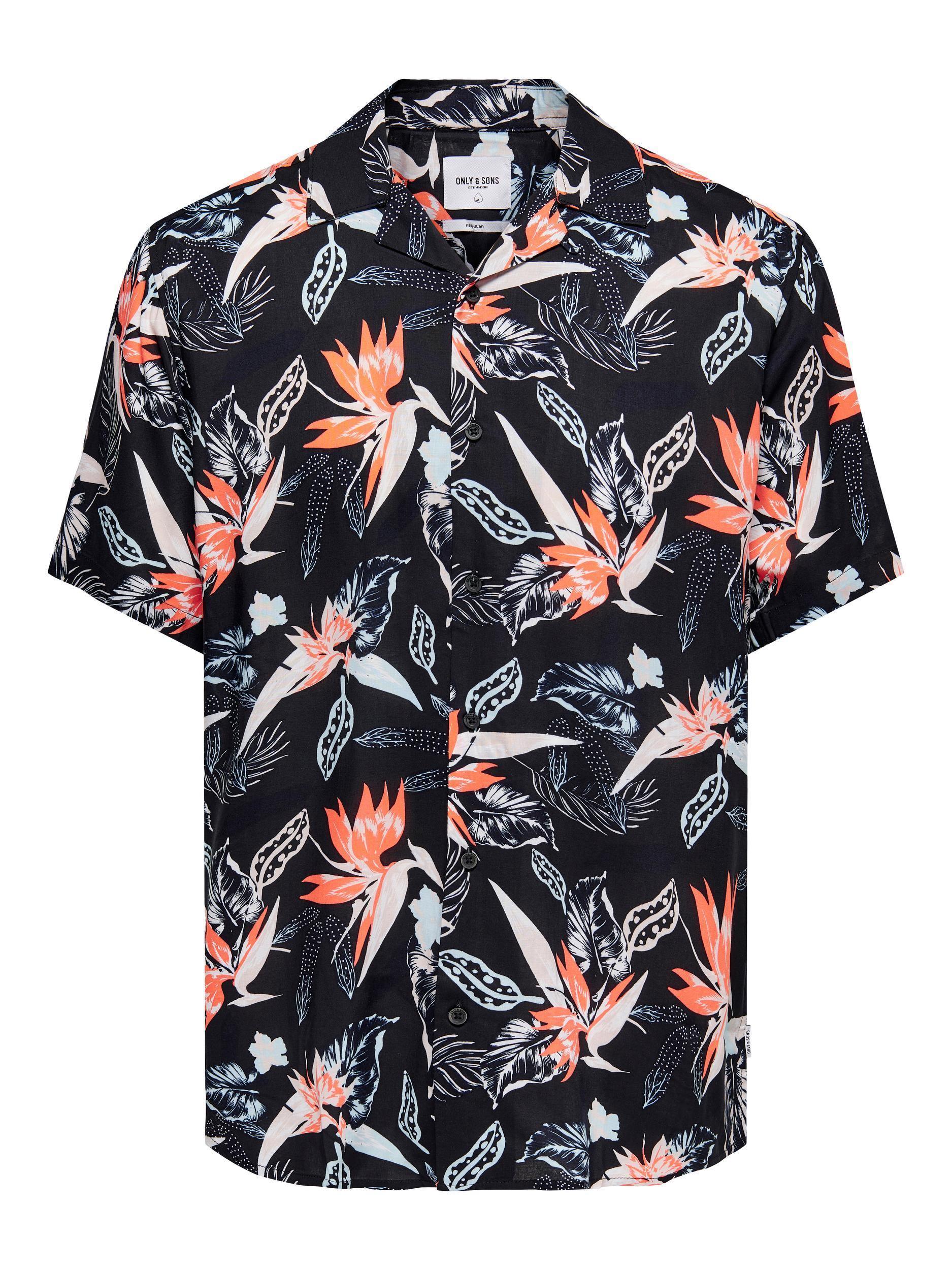 Only & Sons Klopp - Viskose kortærmet skjorte - HUSET Men & Women