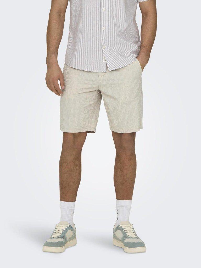 Only & Sons Leo Life - Seersucker shorts - HUSET Men & Women