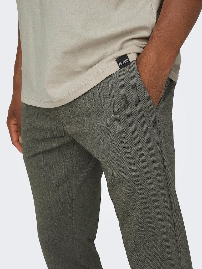 Only & Sons Mark - sildebensmønstrede Comfort pants - HUSET Men & Women