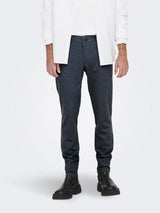 Only & Sons Mark - sildebensmønstrede Comfort pants - HUSET Men & Women