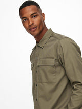 Only and Sons Matti - Twill overshirt - HUSET Men & Women