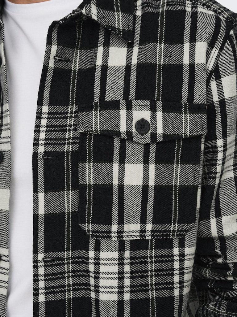 Only and Sons Milo - Ternet overshirt i loose fit - HUSET Men & Women