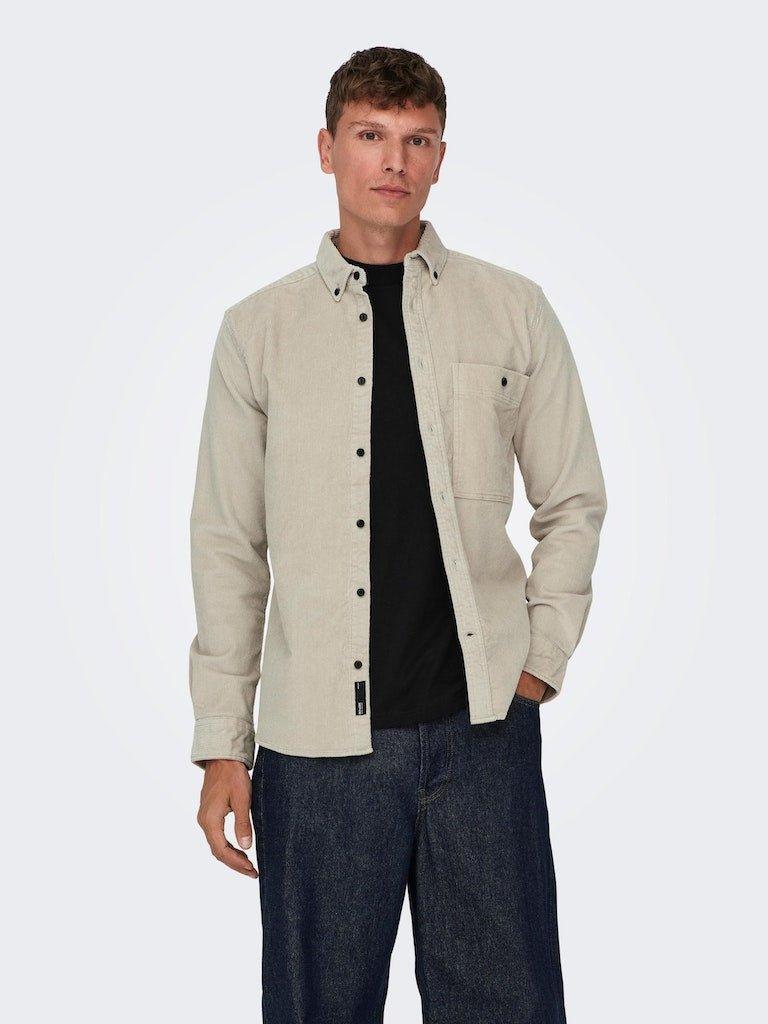 Only & Sons New Terry - Fløjelsskjorte i regular fit - HUSET Men & Women
