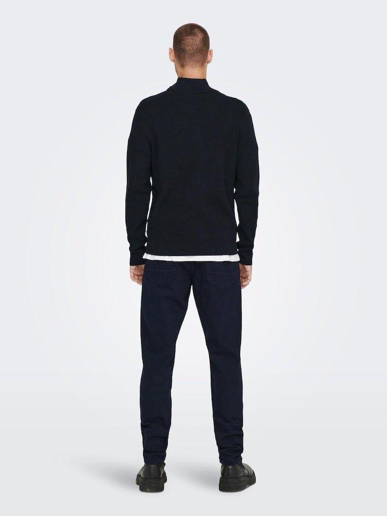 Only & Sons Phil - Halfzip strik med høj hals - HUSET Men & Women