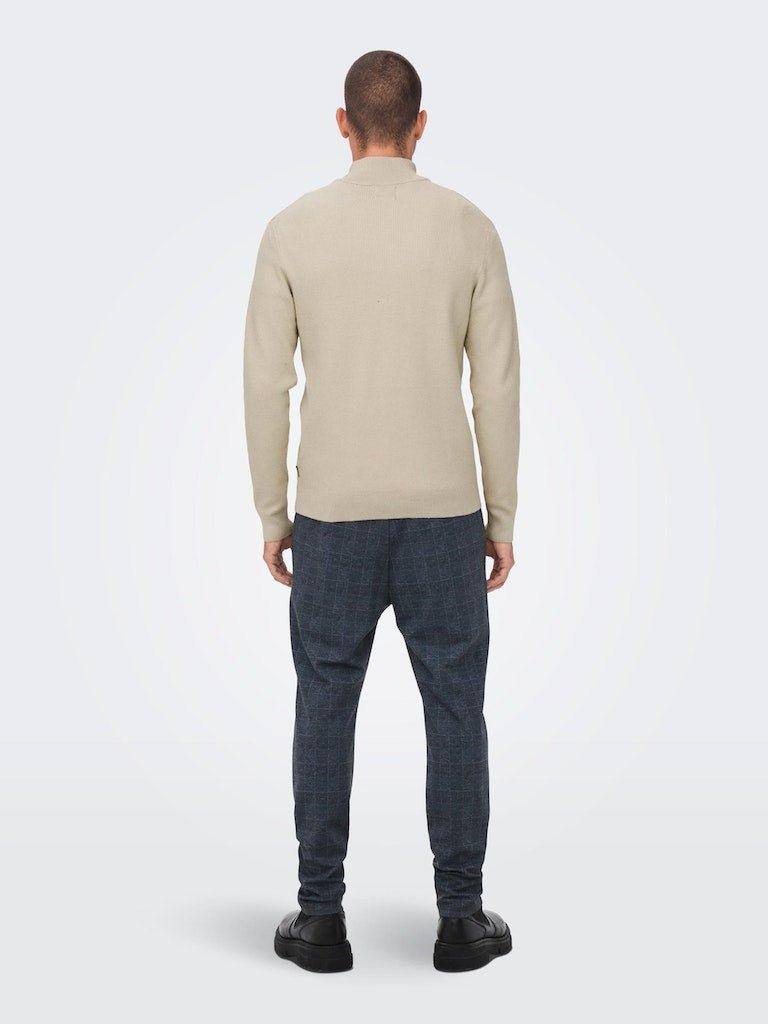 Only & Sons Phil - Halfzip strik med høj hals - HUSET Men & Women