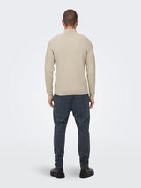 Only & Sons Phil - Halfzip strik med høj hals - HUSET Men & Women
