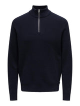 Only & Sons Phil - Halfzip strik med høj hals - HUSET Men & Women