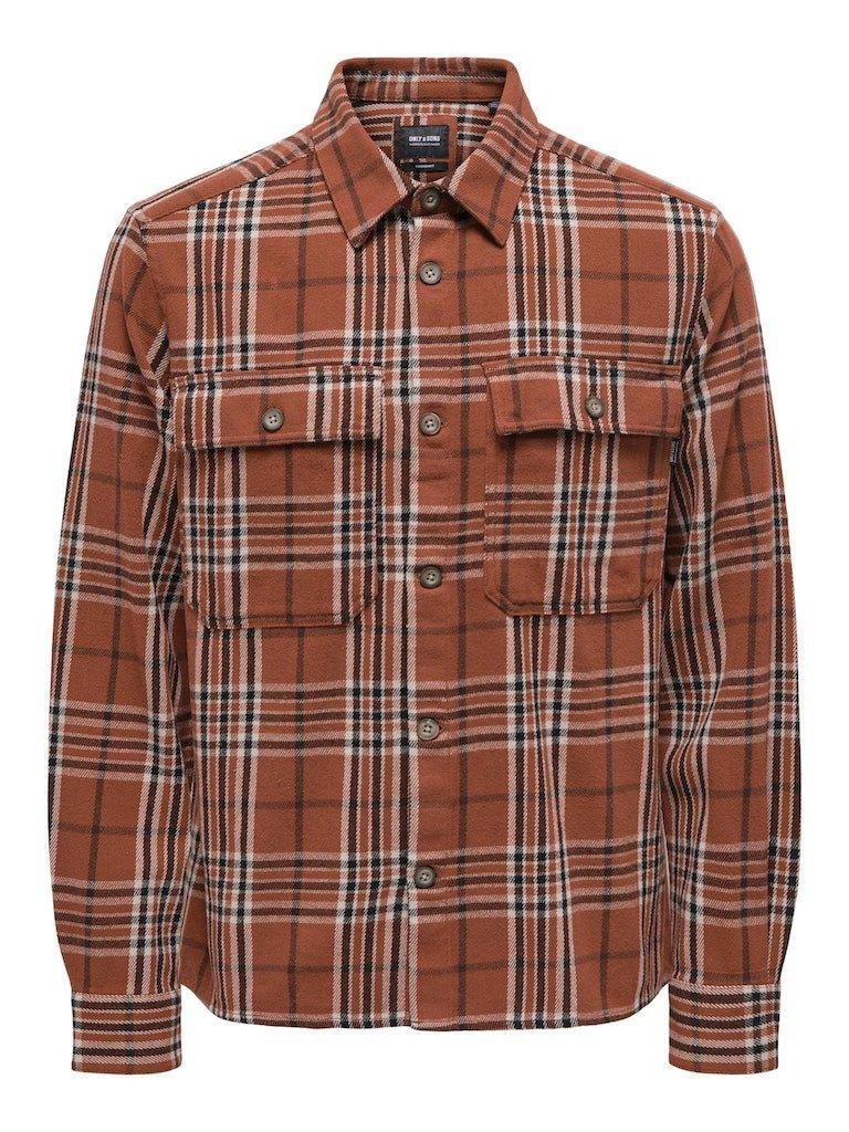 Only & Sons Scott - Ternet flannel overshirt - HUSET Men & Women