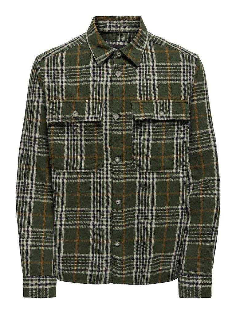 Only & Sons Scott - Ternet flannel overshirt - HUSET Men & Women