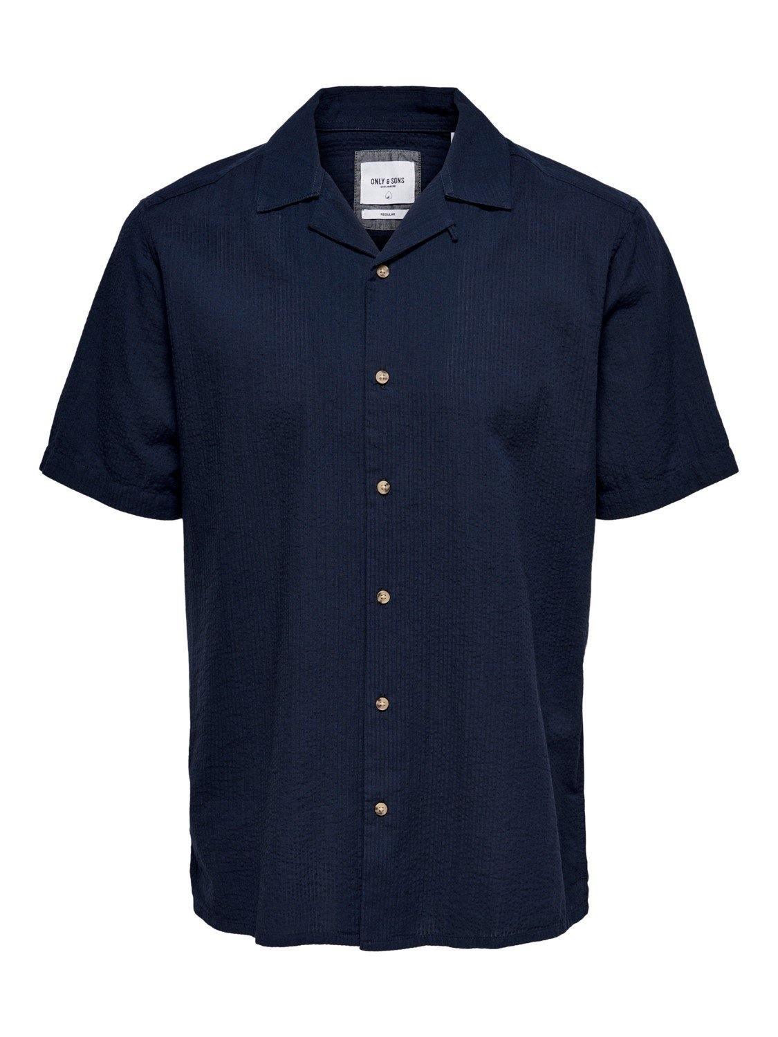 Only & Sons Steve - Seersucker kortærmet skjorte - HUSET Men & Women