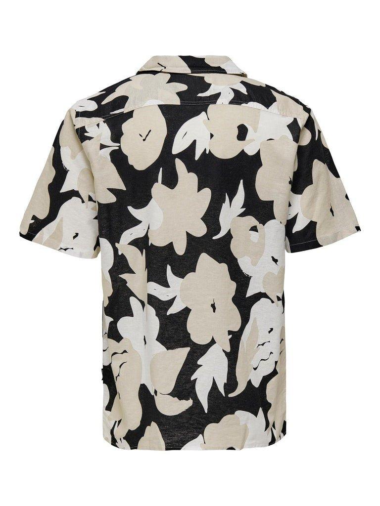 Only & Sons Trev - Kortærmet hør skjorte i regular fit - HUSET Men & Women