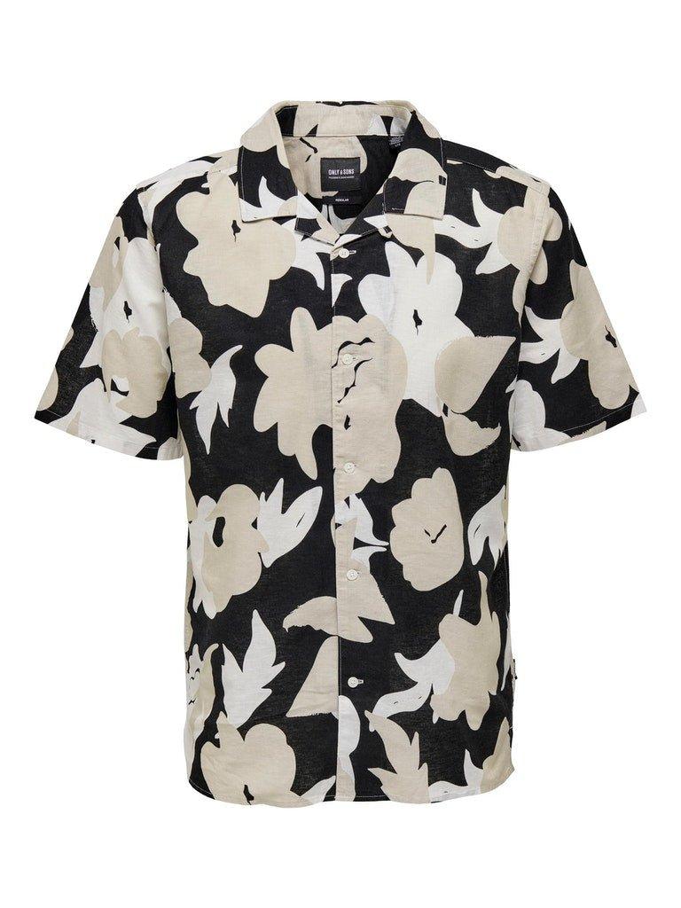 Only & Sons Trev - Kortærmet hør skjorte i regular fit - HUSET Men & Women