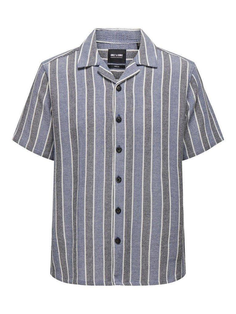 Only & Sons Trev - Kortærmet skjorte med striber i regular fit - HUSET Men & Women