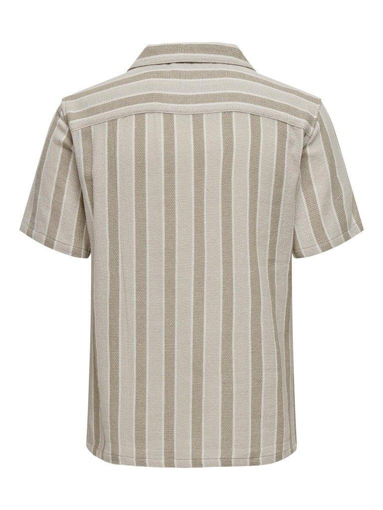 Only & Sons Trev - Kortærmet skjorte med striber i regular fit - HUSET Men & Women