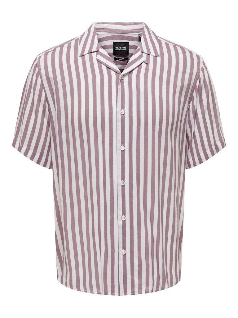 Only and Sons Wayne - Stribet viskose skjorte - HUSET Men & Women