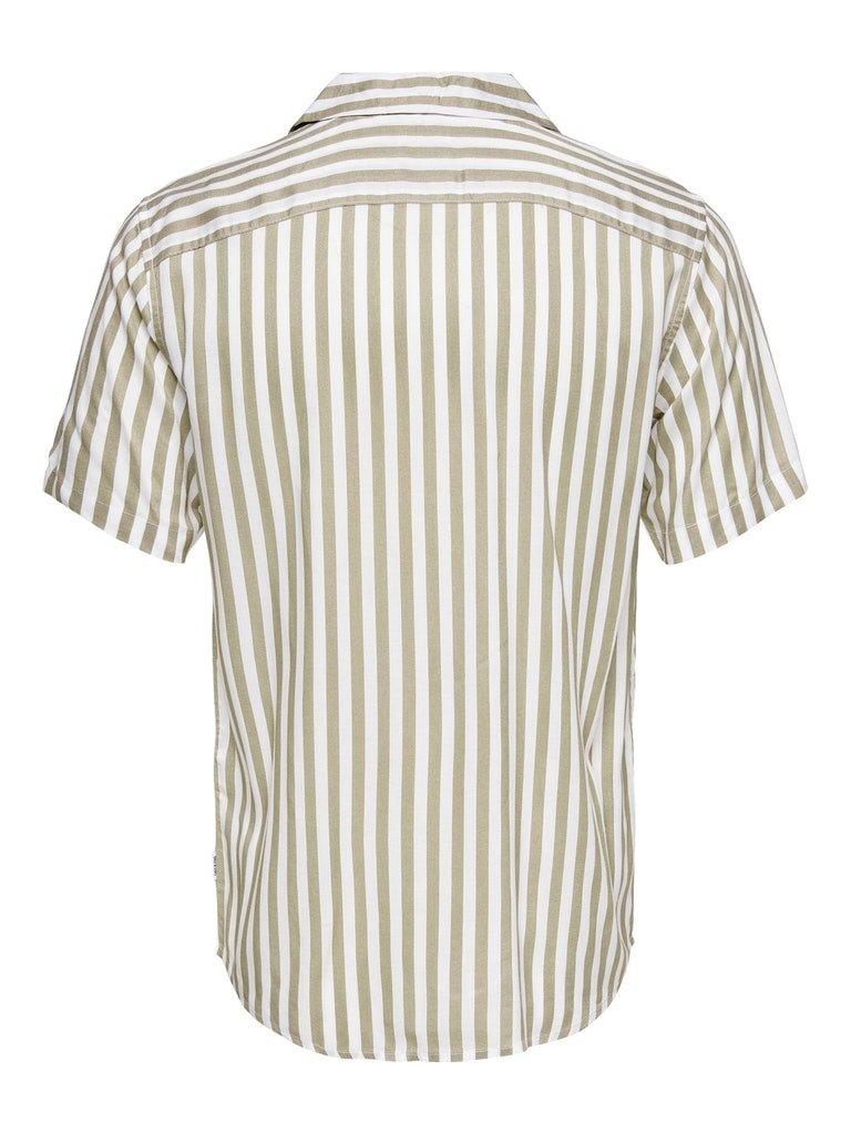 Only and Sons Wayne - Stribet viskose skjorte - HUSET Men & Women