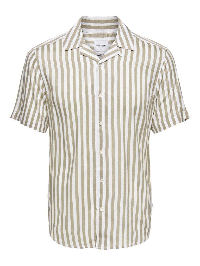 Only and Sons Wayne - Stribet viskose skjorte - HUSET Men & Women