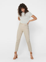 Only Emily - Ecru Mom jeans high waist - HUSET Men & Women
