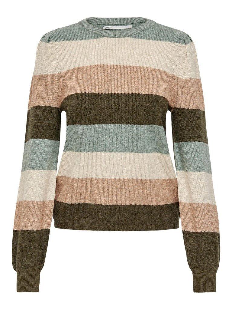 Only Katia - Stribet pullover strik - HUSET Men & Women