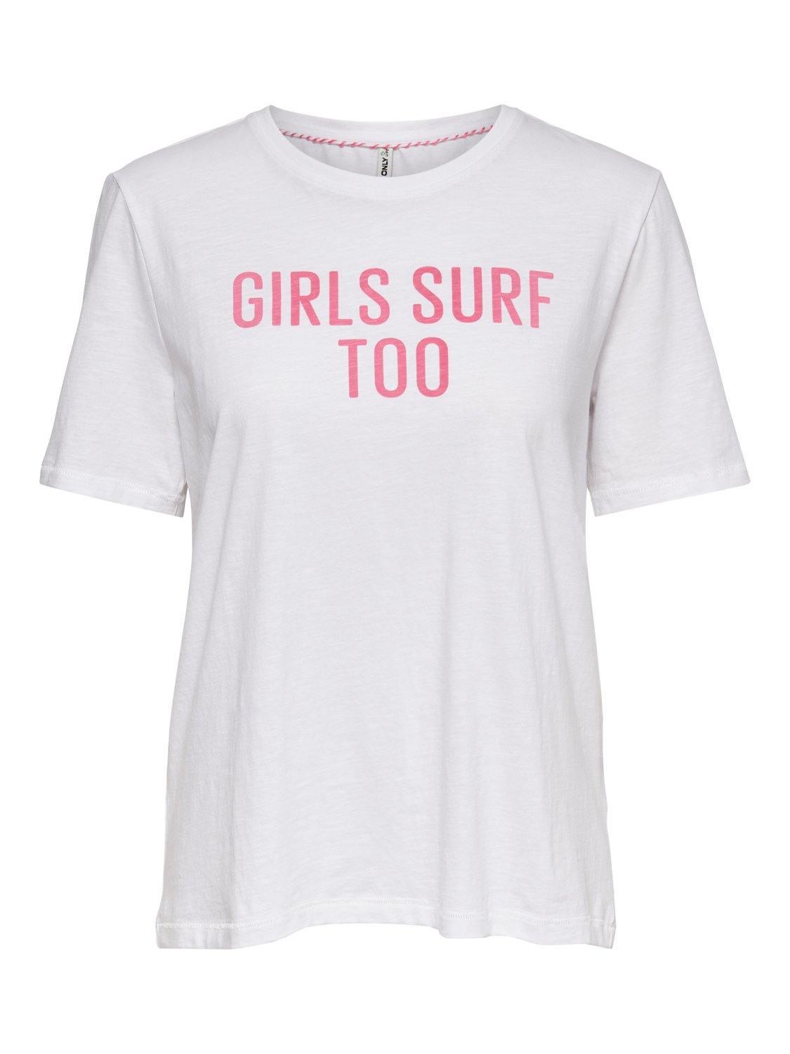 Only LIFE Clara - T-shirt med tekst - HUSET Men & Women