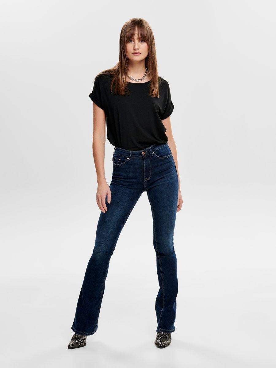 Only Paola - Jeans m. high waist & brede bukseben - HUSET Men & Women
