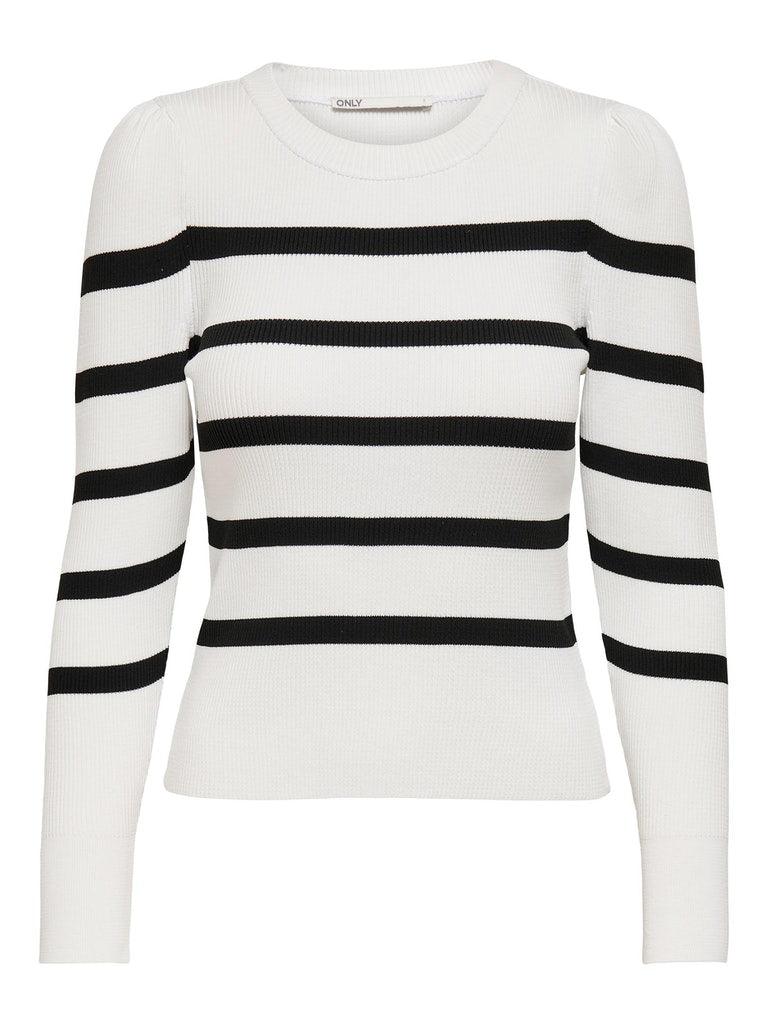 Only Sally - Puf stribet pullover - HUSET Men & Women