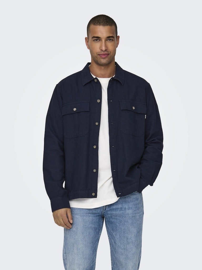 Only & Sons Kennet - Overshirt m. hør - HUSET Men & Women (8785526423899)