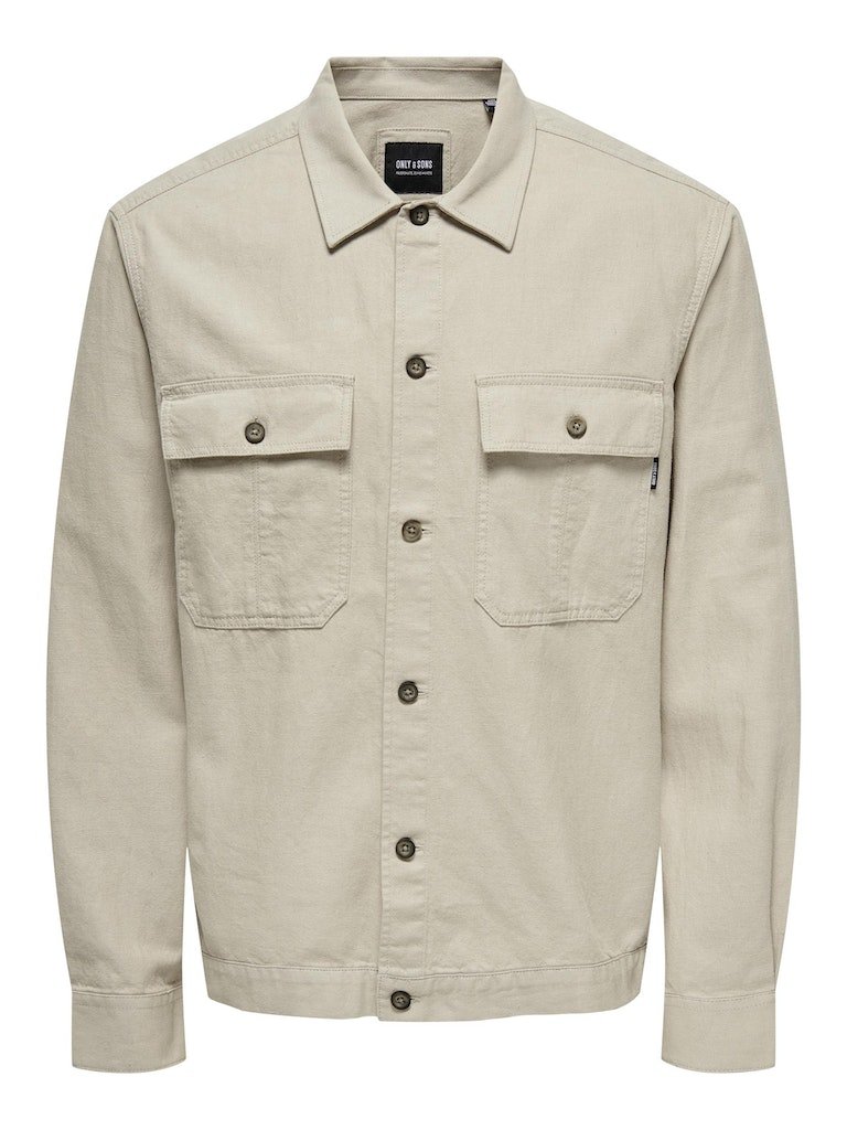 Only & Sons Kennet - Overshirt m. hør - HUSET Men & Women (8785526423899)