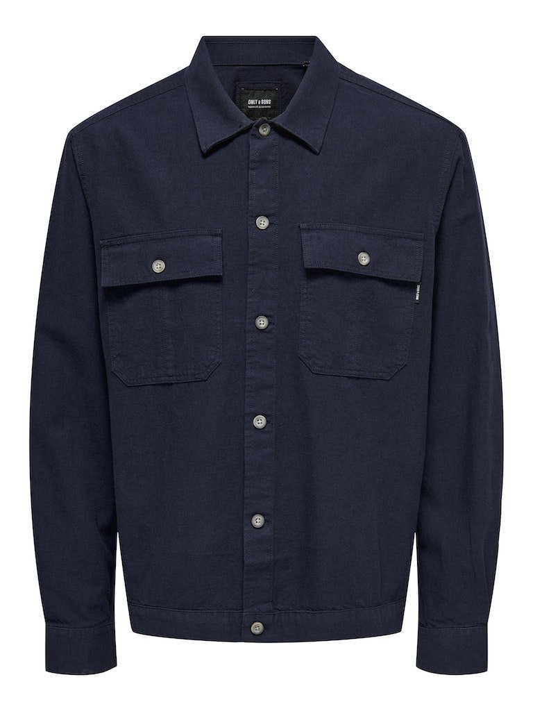 Only & Sons Kennet - Overshirt m. hør - HUSET Men & Women (8785526423899)