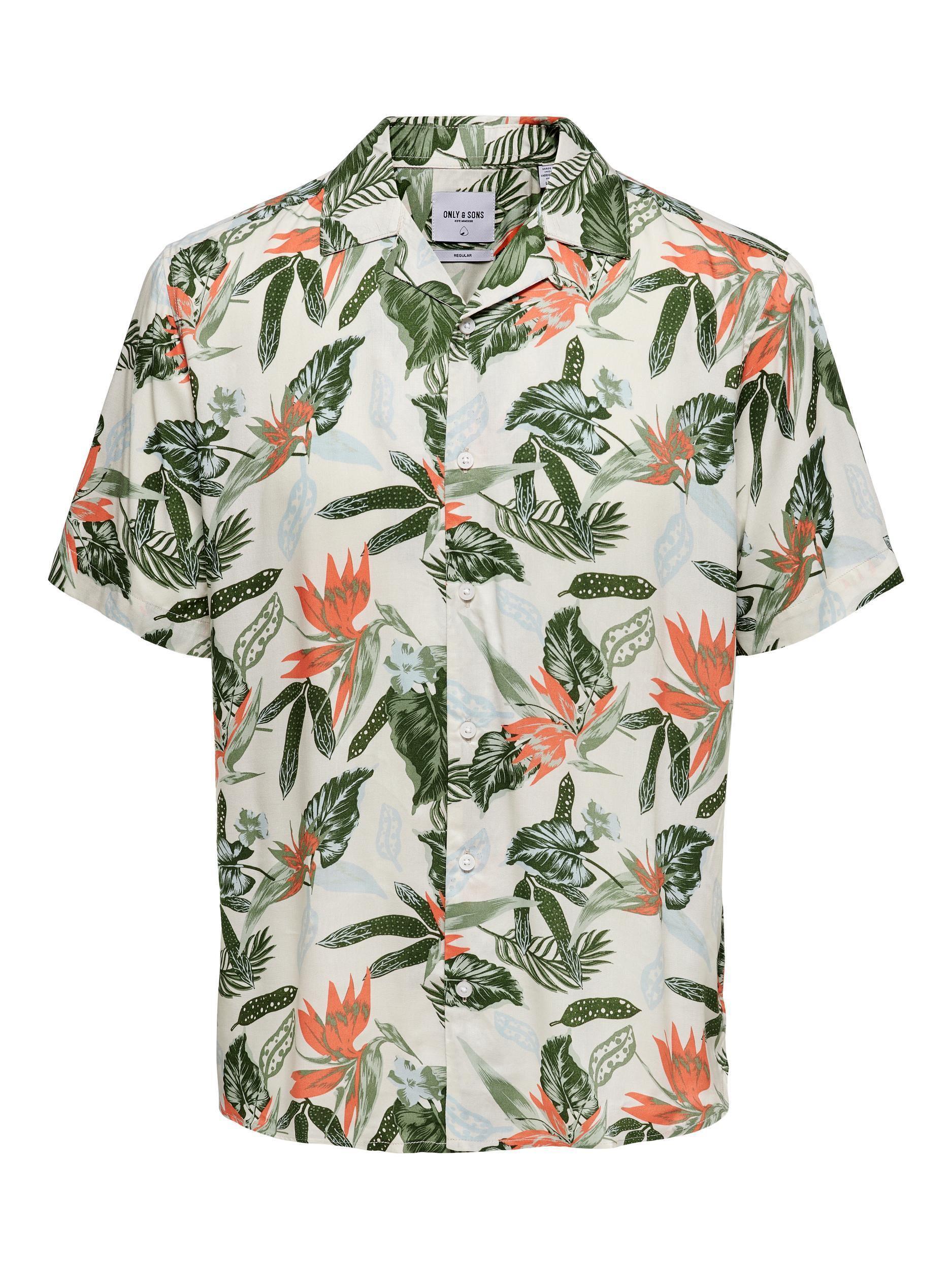 Only & Sons Klopp - Viskose kortærmet skjorte - HUSET Men & Women